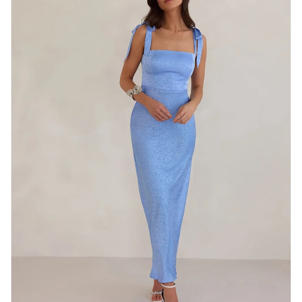 Park & Fifth- Dalton Light Blue Maxi Dress